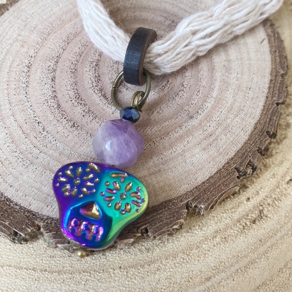 Catrina skull With amethyst stone protection necklace - Picture 1 of 11